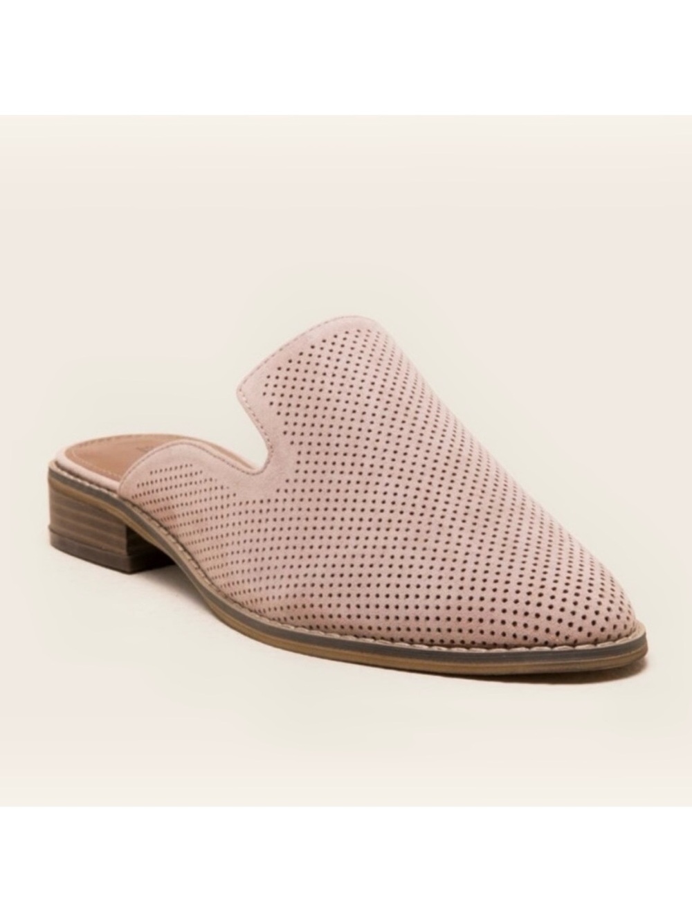 Indigo Road Women’s Hayze Backless Slip on Perforated Faux Suede Mule Flats 9M